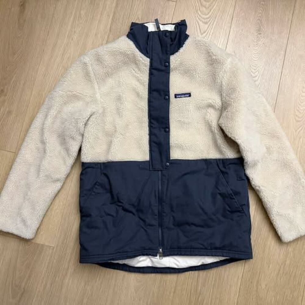 Patagonia Women's Driftwood Canyon Coat Jacket - Natural/Navy size small women’s